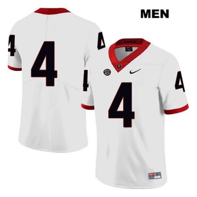 Men's Georgia Bulldogs NCAA #4 James Cook Nike Stitched White Legend Authentic No Name College Football Jersey IDU8554AX